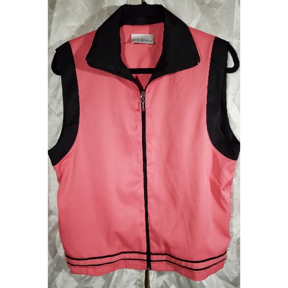 Vintage Marcia pink & black athletic vest